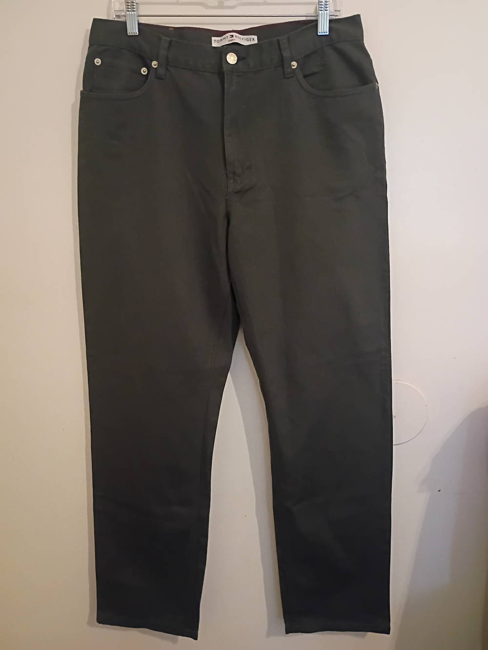 VTG‎ Tommy Hilfiger Women's Gray Straight-Leg Pants Mid-rise Y2K Sz 12